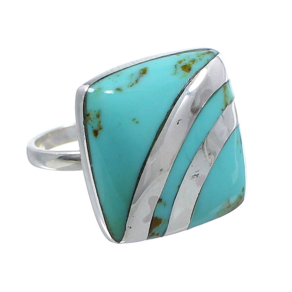 Southwestern Turquoise Ring Size 7-1/4 MW63876